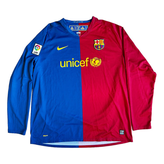 2008/09 Barcelona Home Shirt LS (Brand New w/ Tag) (XXL)